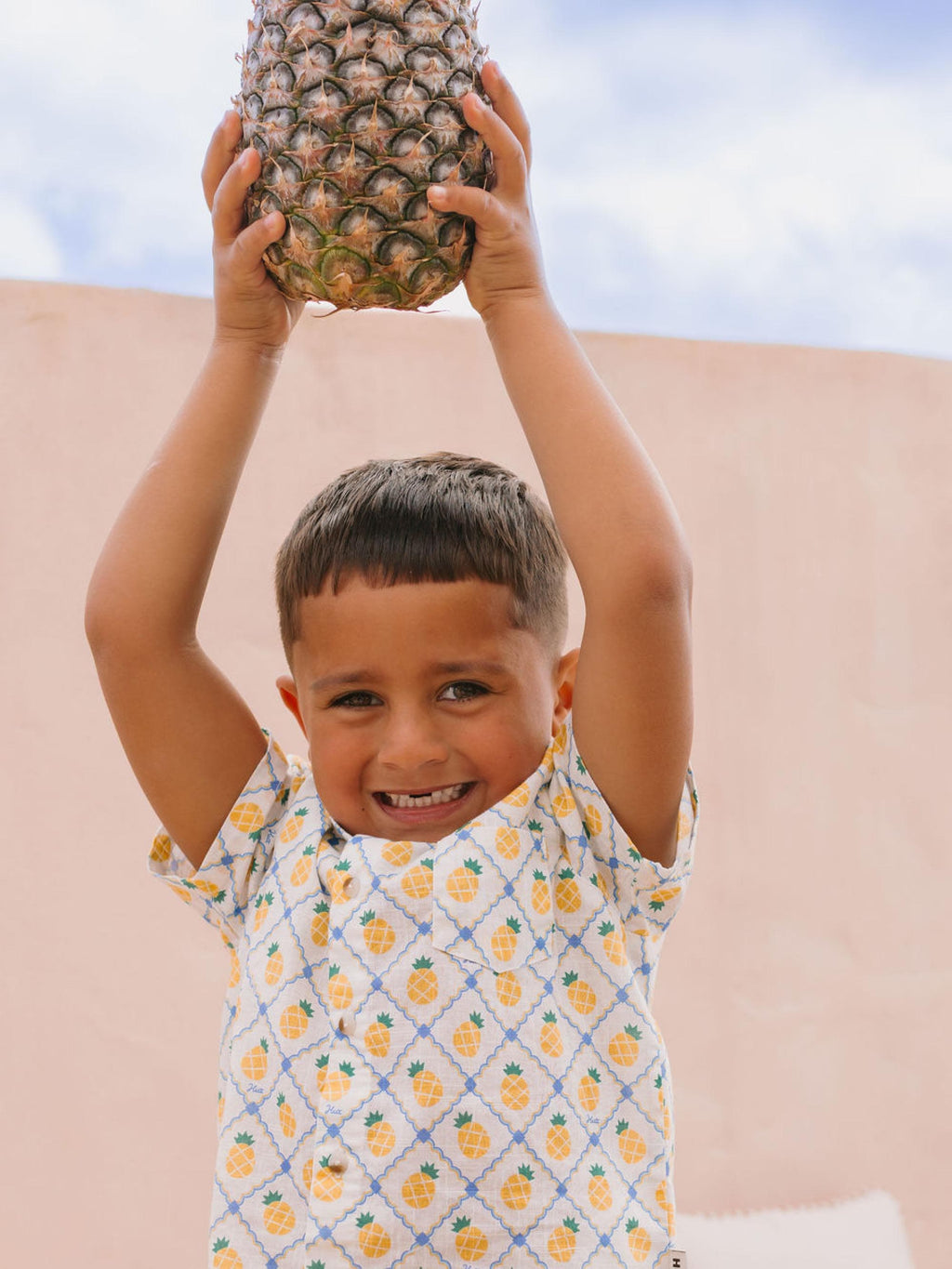 HUXBABY Pineapple Tile S/Slv Shirt in Single