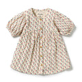 Wilson and Frenchy Little Blossom Organic Crinkle Button Dress in Little Blossom