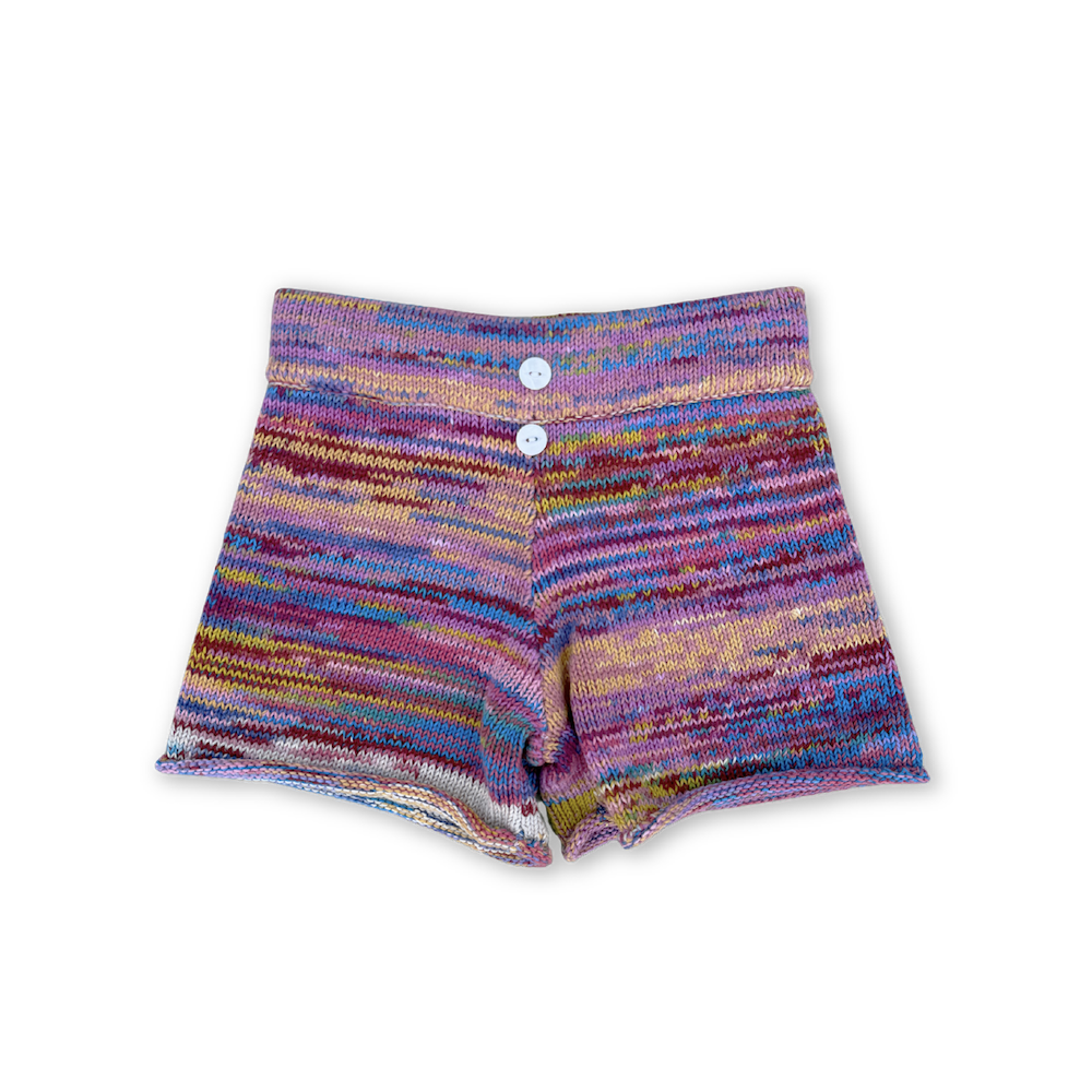 Grown Knitted Shorts - Rainbow in Single