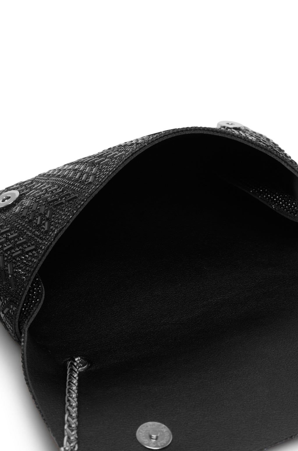 Carolina Mimi Sequinned Clutch Bag Black in Default Title