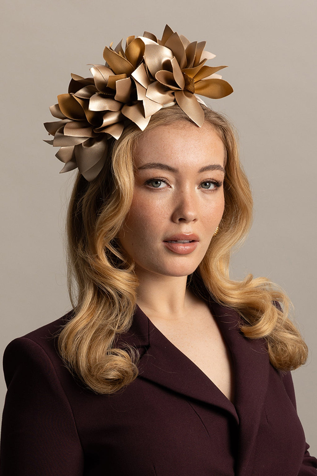 Morgan & Taylor Devon Headpiece in Gold in gold