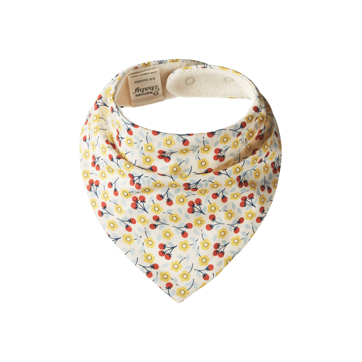 Nature Baby Triangle Bib in Kitchen Garden Print