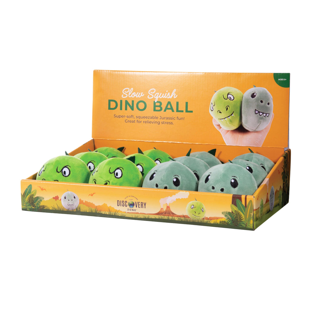 Discovery Zone Discovery Zone Slow Squish Ball - Dino CDU 12pcs/2 Assorted in Default Title