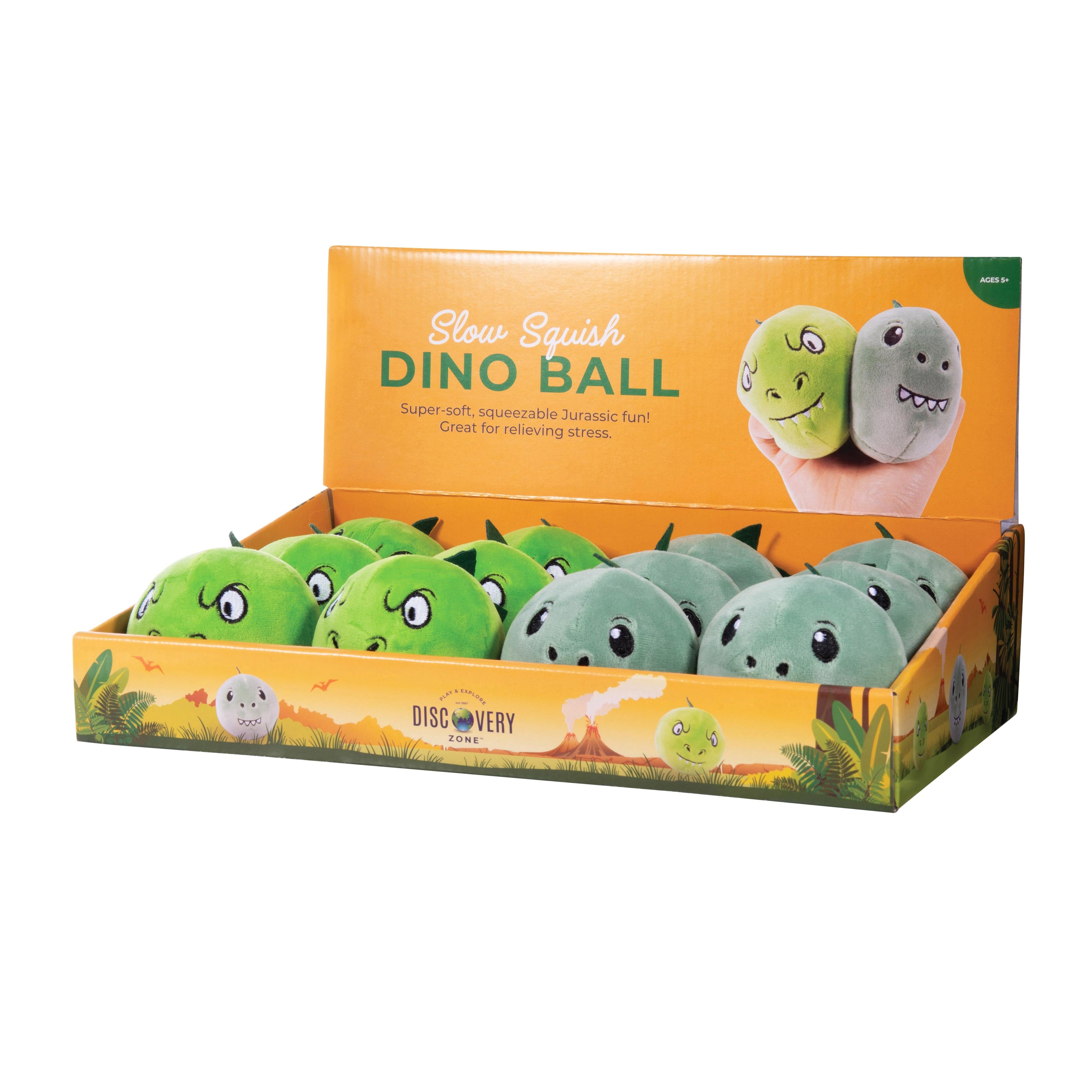 Discovery Zone Discovery Zone Slow Squish Ball - Dino CDU 12pcs/2 Assorted in Default Title