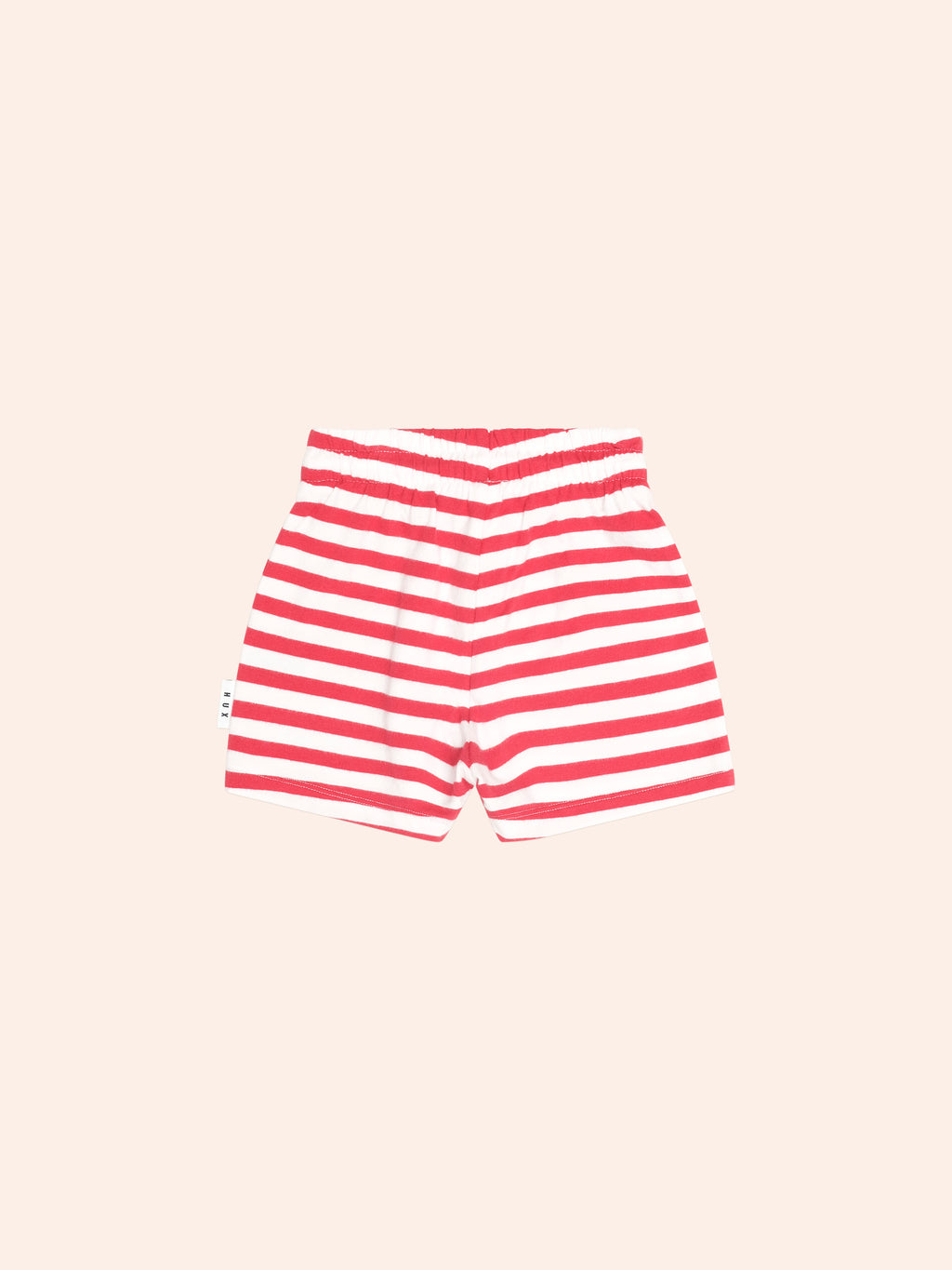HUXBABY FIREMAN HUX STRIPE SHORT in RACER RED /ALMOND MILK
