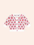 HUXBABY STRAWBERRY FIELDS CARDI in STRAWBERRY