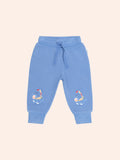 HUXBABY BALLER DINO SPORTY STRIPE SWEATPANT in VINTAGE BLUE GARMENT DYE