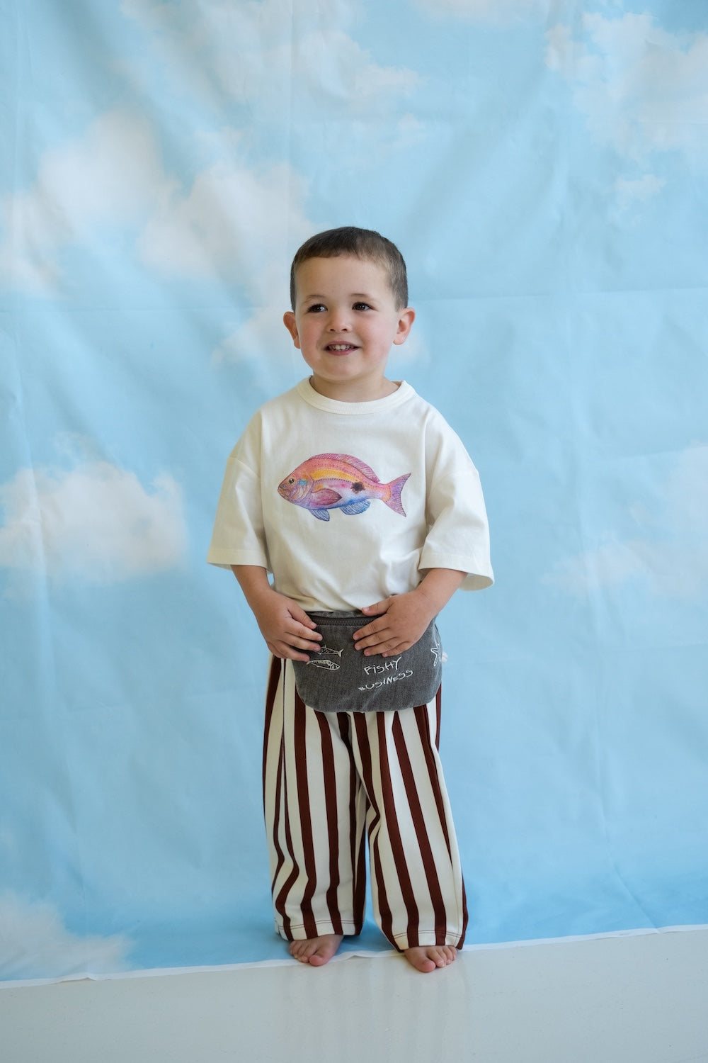 Grown Perch Fish Tee - Cream in Single