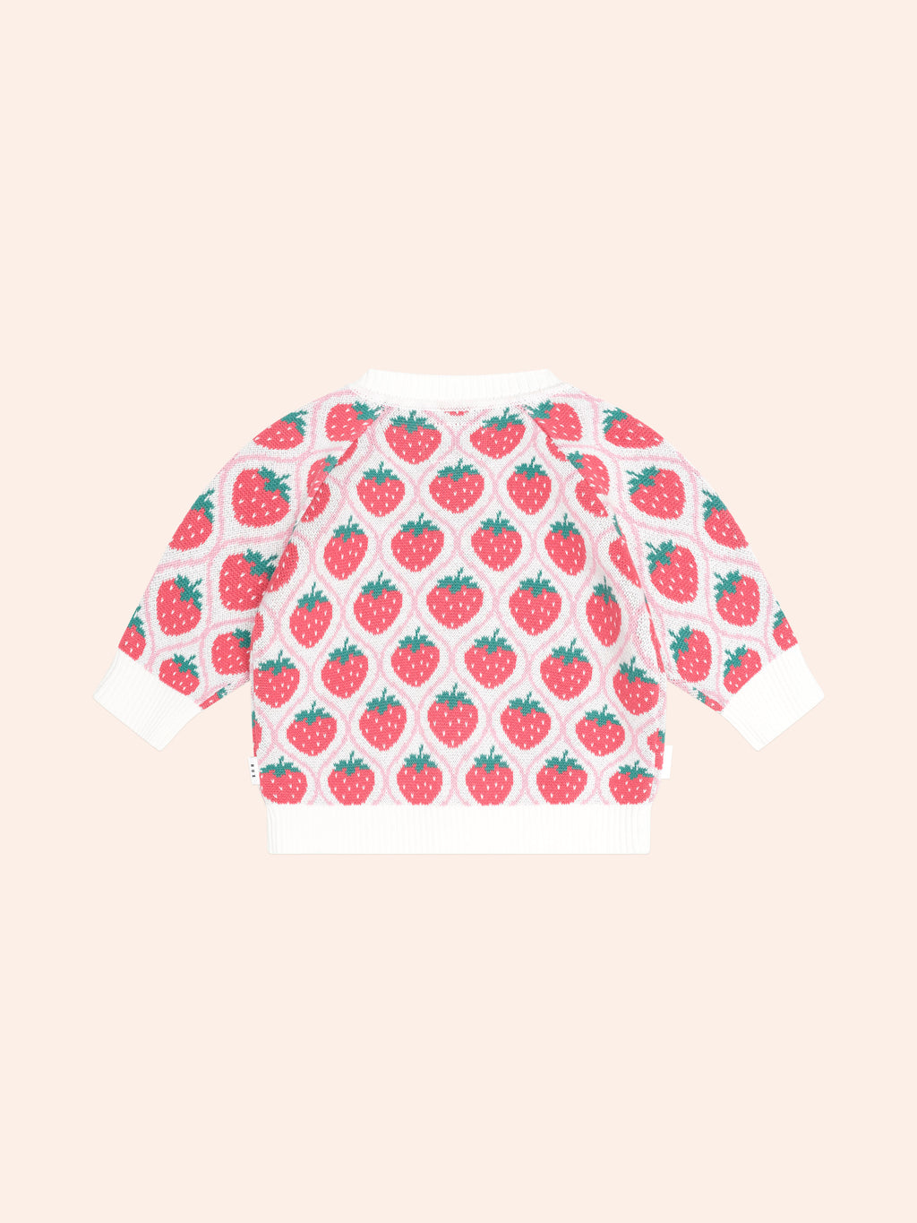 HUXBABY STRAWBERRY FIELDS CARDI in STRAWBERRY