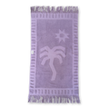 Grown Bubble Terry Towelling Beach Towel - Mauve in Single