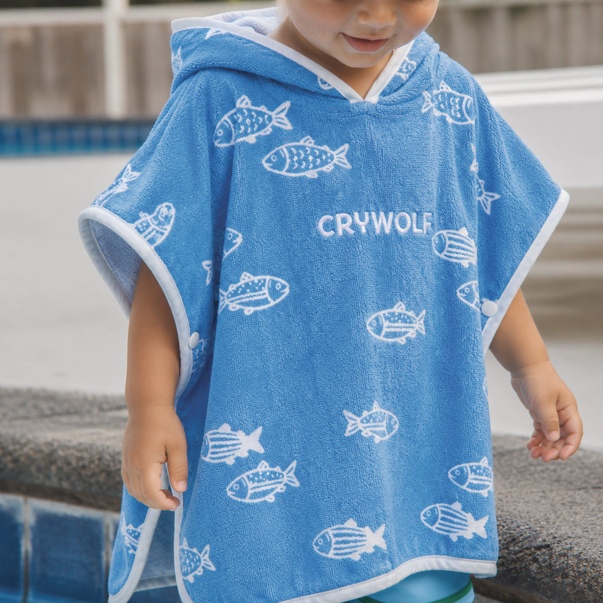 Crywolf BABY HOODED TOWEL Fish School in Single