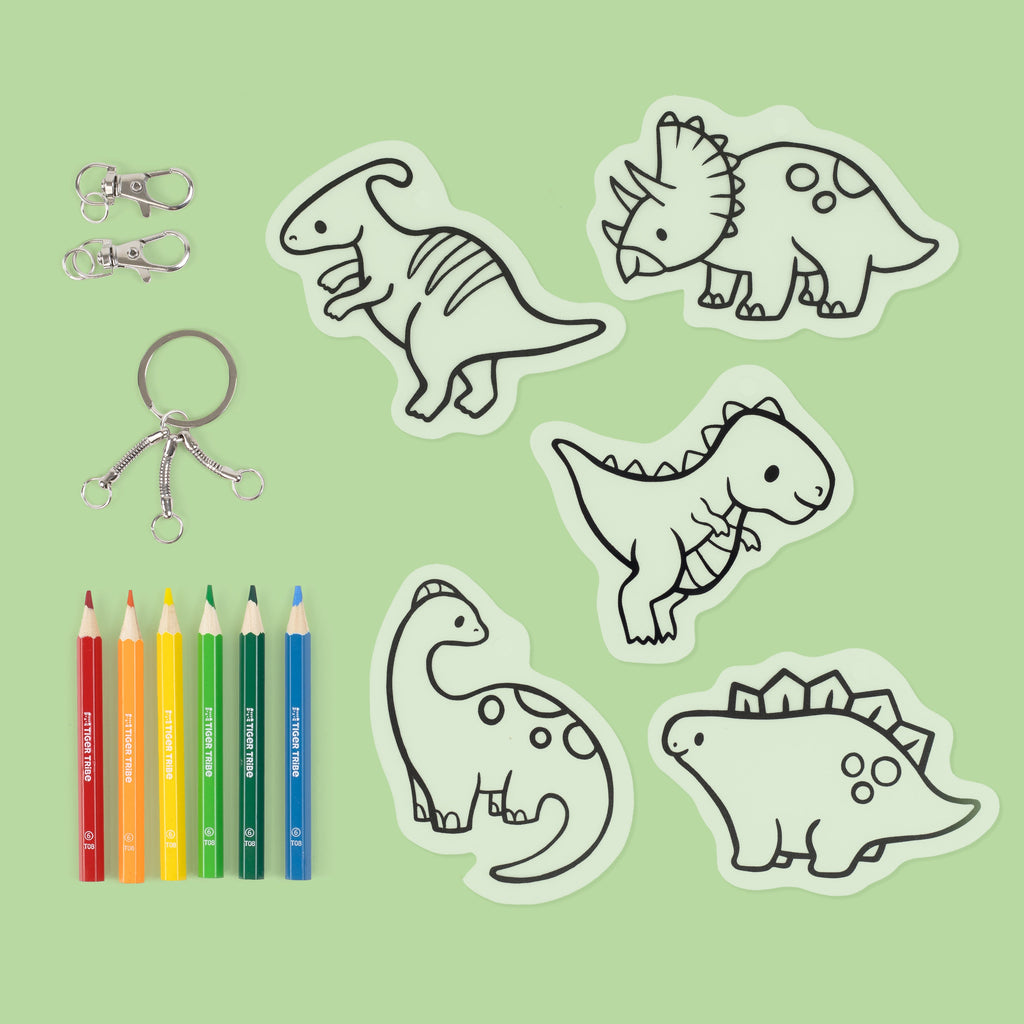 Tiger Tribe Shrinkorama - Bag Tags - Dino in Single