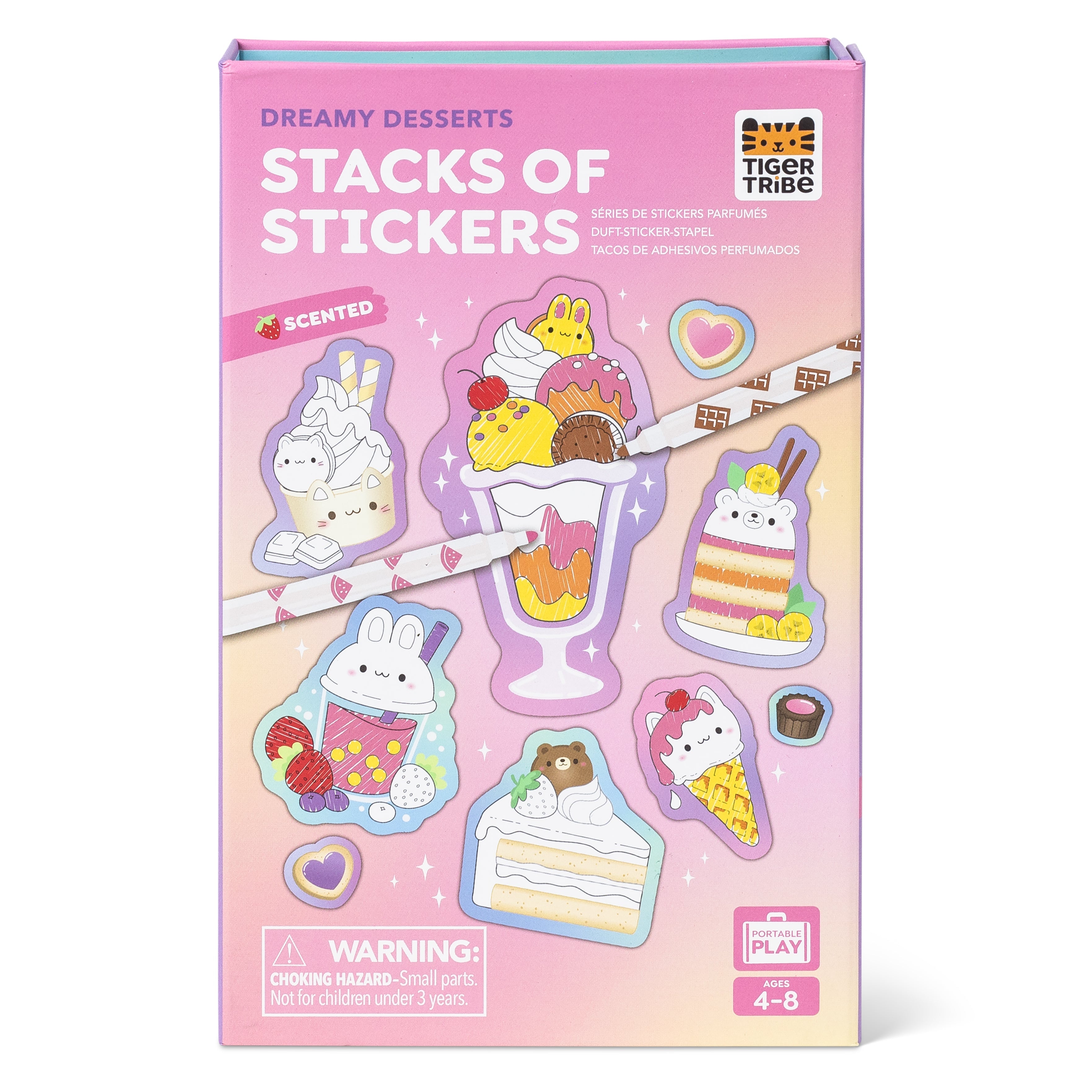 Tiger Tribe Scented Stacks Of Stickers - Dreamy Desserts in Single