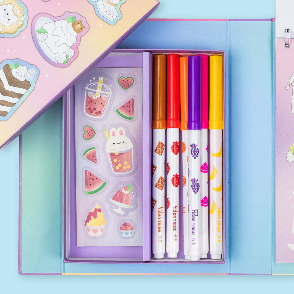 Tiger Tribe Scented Stacks Of Stickers - Dreamy Desserts in Single