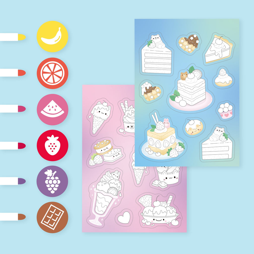 Tiger Tribe Scented Stacks Of Stickers - Dreamy Desserts in Single