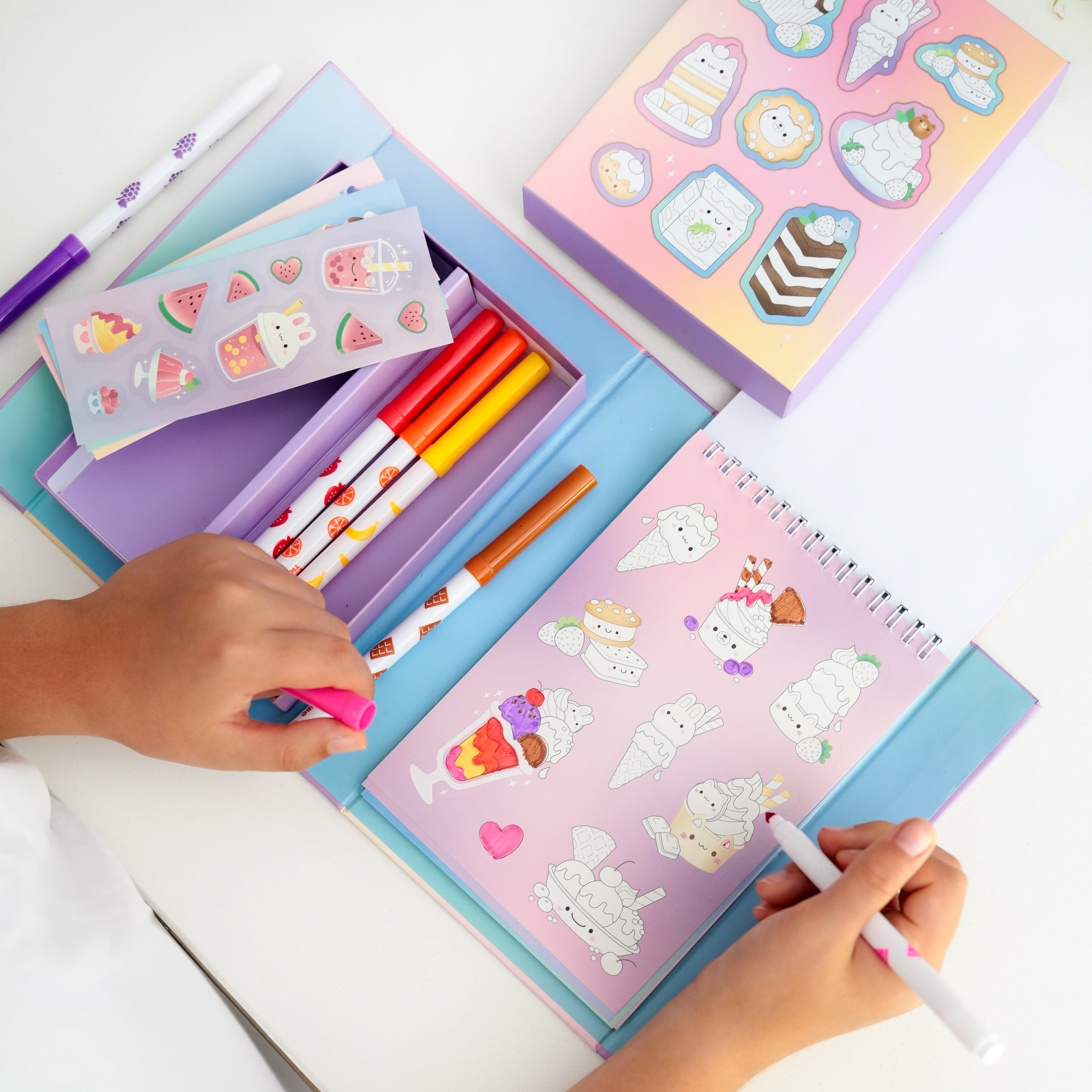 Tiger Tribe Scented Stacks Of Stickers - Dreamy Desserts in Single