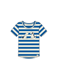 Nature Baby River Tee in Dog Walk Blue Print