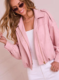 Smaibulun - Suede Zip Gather Hem Bomber Jacket