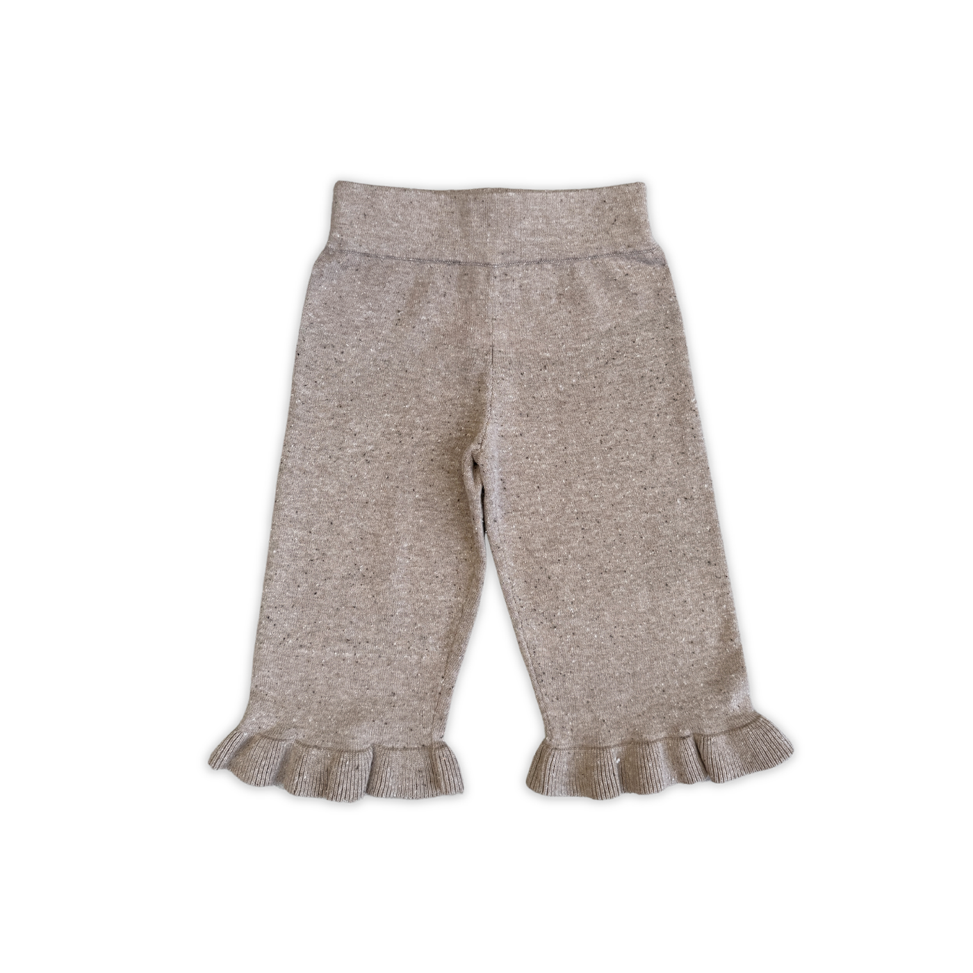 Grown Organic Frill Knit Flares - Oatmilk in Single