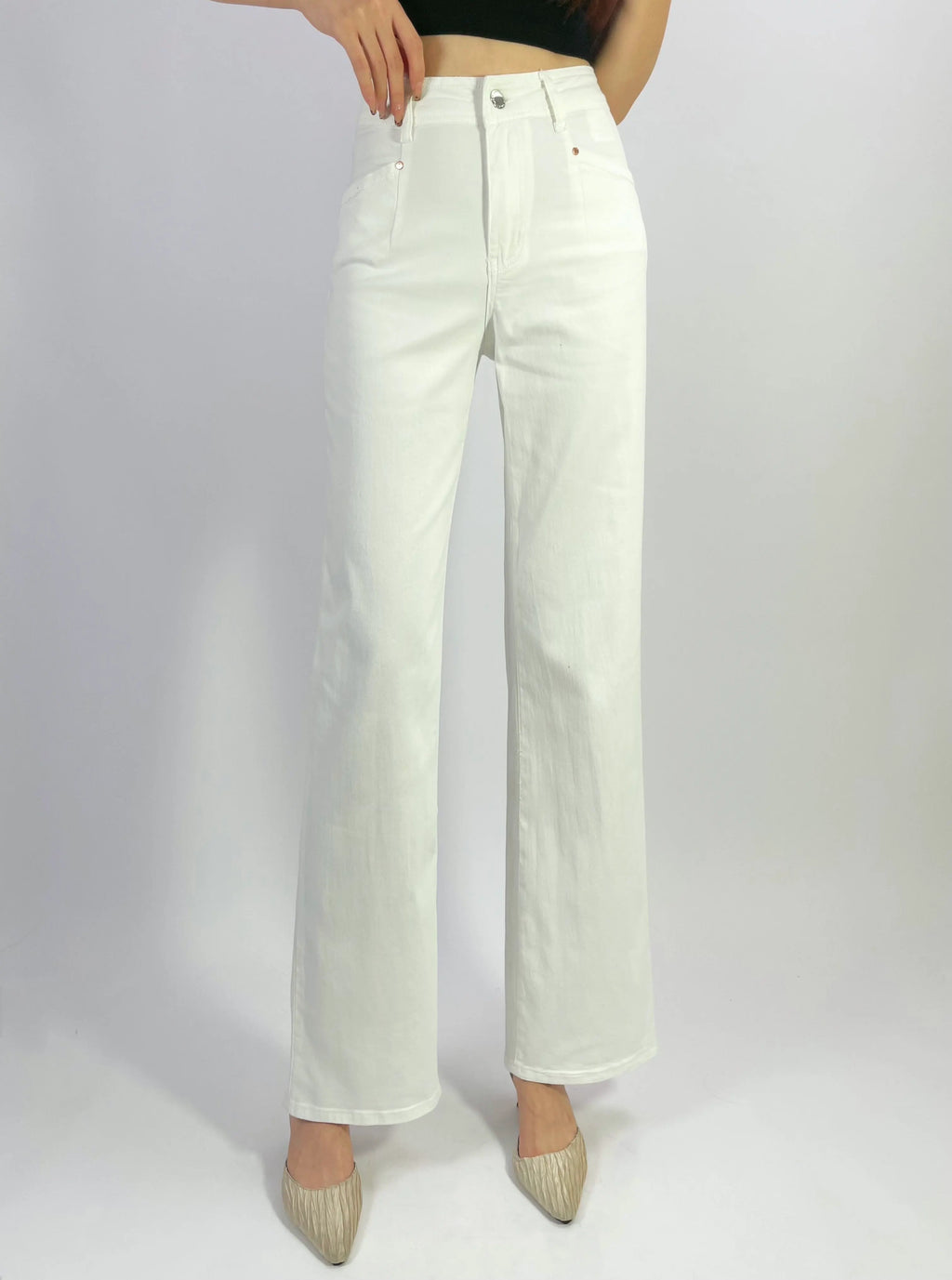 Country Denim - CGJ1492 Jlo Stretch Flare Jean - White