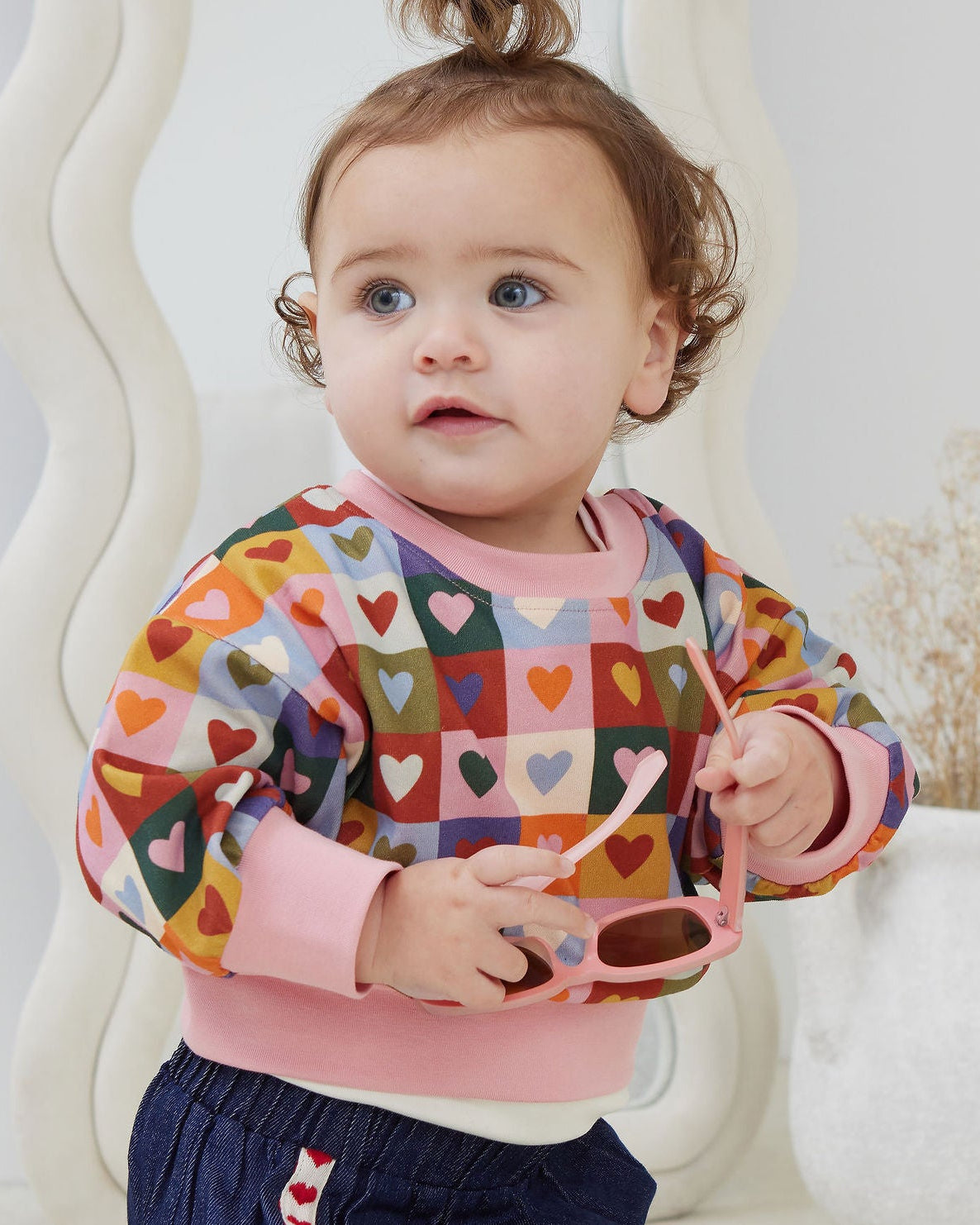 Kapow Heart Checkerboard Sweater