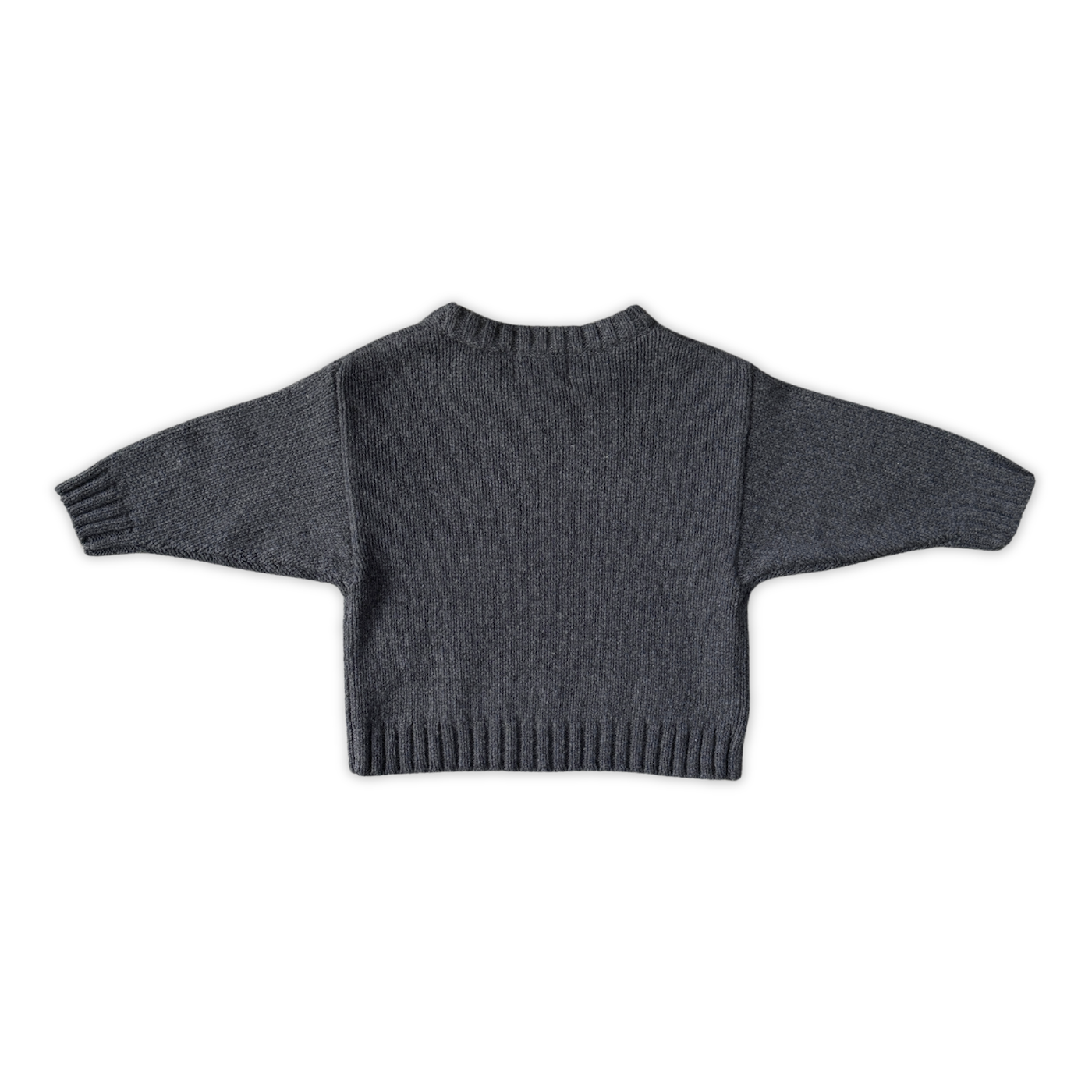 Grown Merino Blend Knit Pull Over - Charcoal in Single