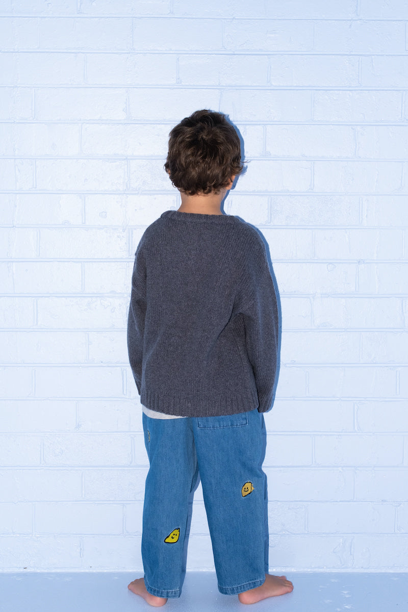 Grown Organic Fruit Salad Denim Pants in Single