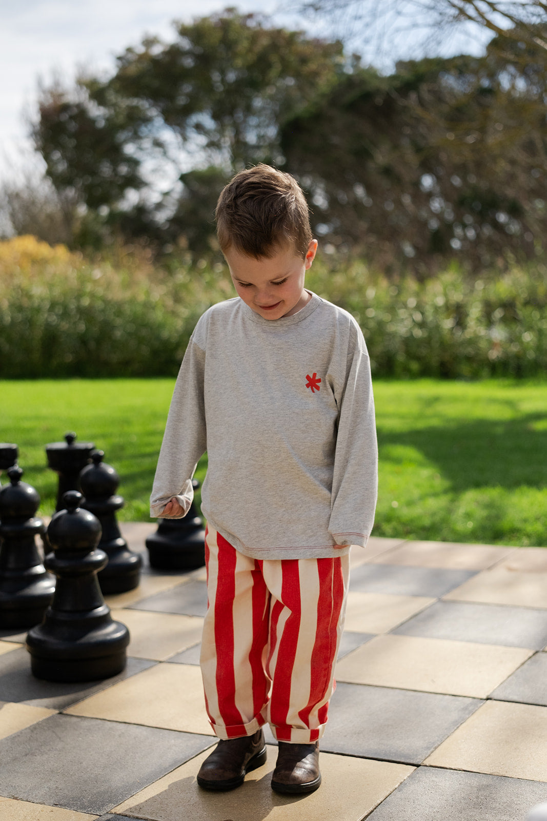 Grown Organic Have A Nice Day LS Tee - Grey Marle in Single