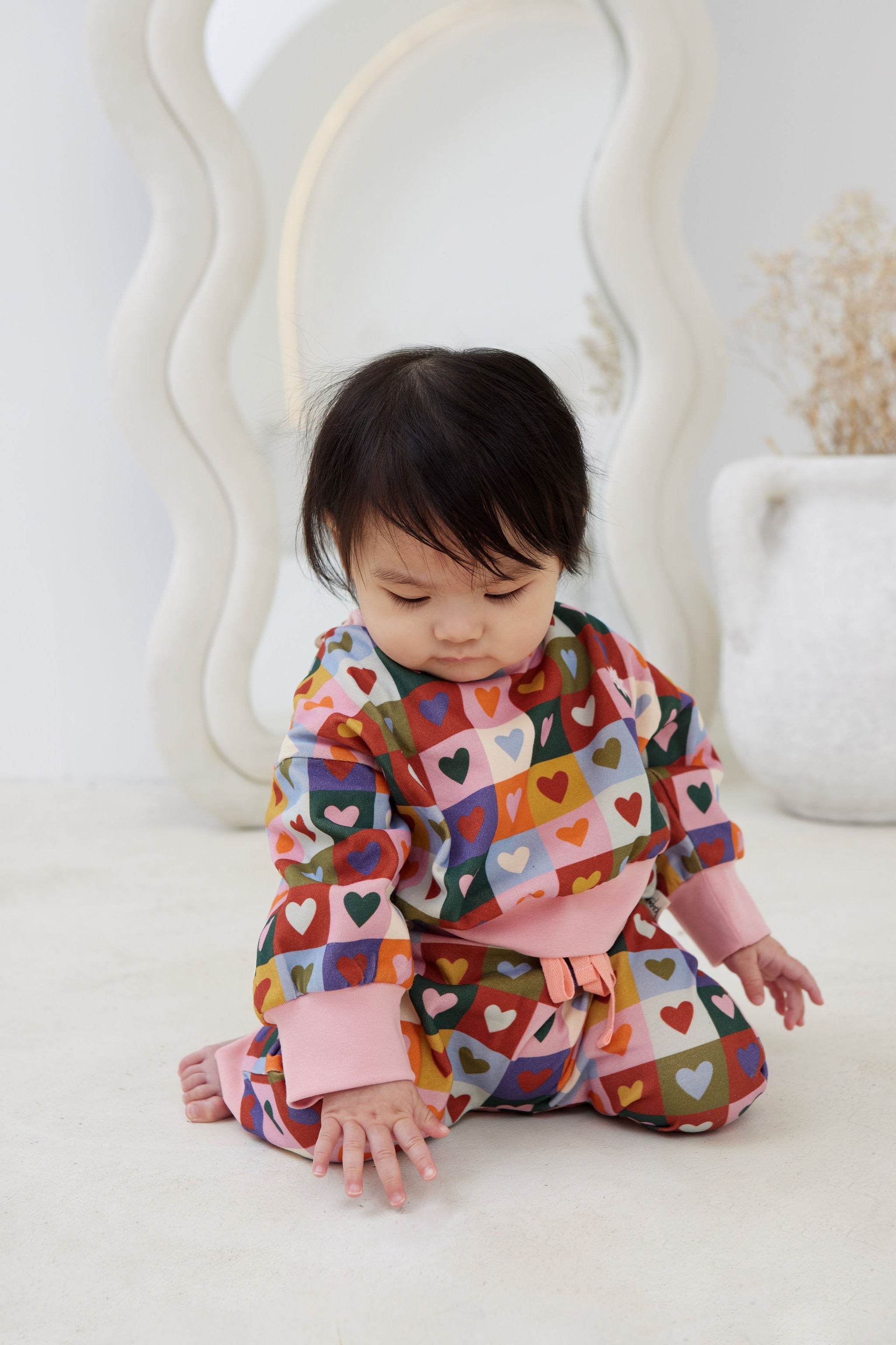 Kapow Heart Checkerboard Sweater