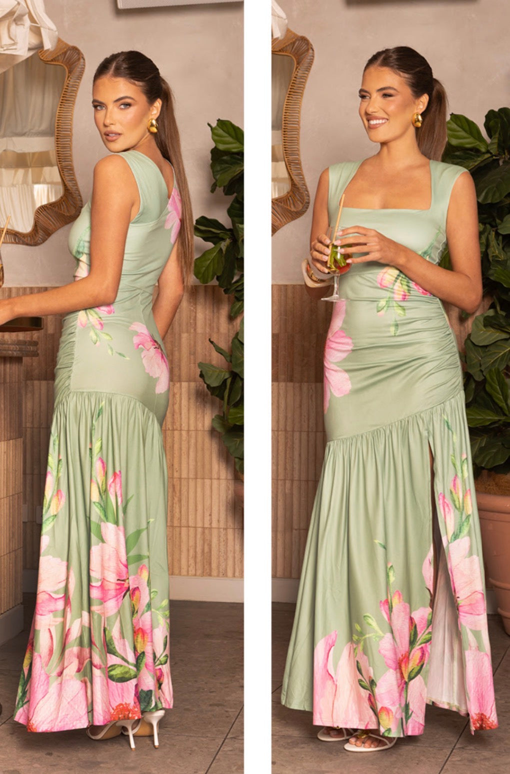 Mia Milani - Gathered Waist Dress