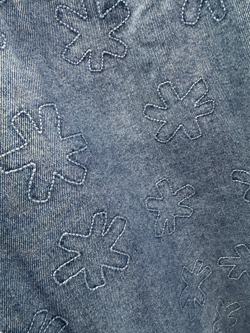 Grown Ladies Organic Starlight Embroidery Denim Shirt Jacket in Single