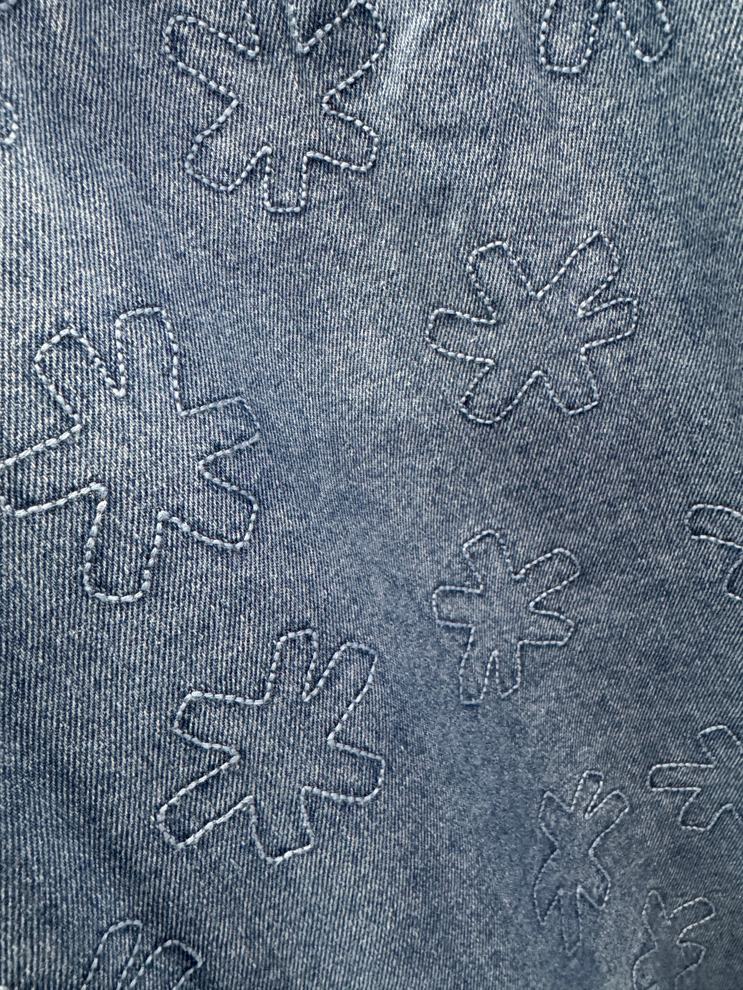 Grown Ladies Organic Starlight Embroidery Denim Shirt Jacket in Single