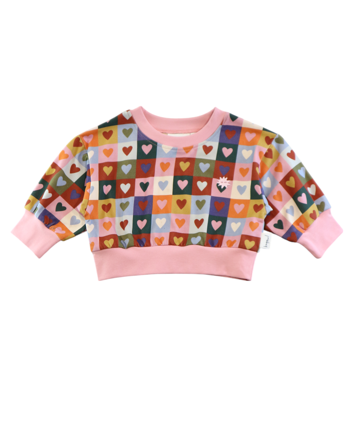Kapow Heart Checkerboard Sweater