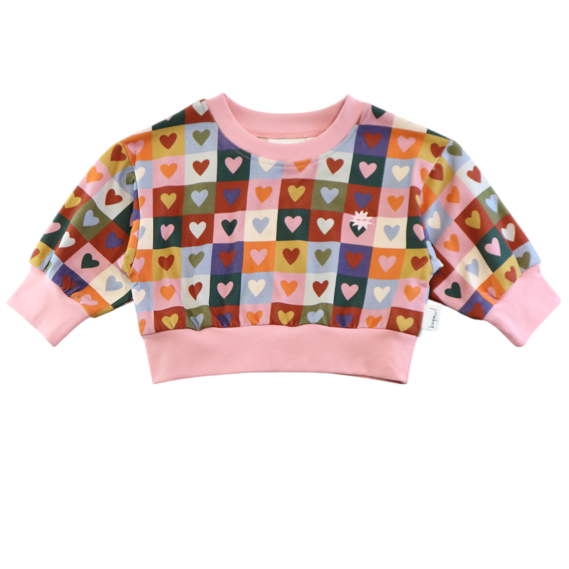 Kapow Heart Checkerboard Sweater