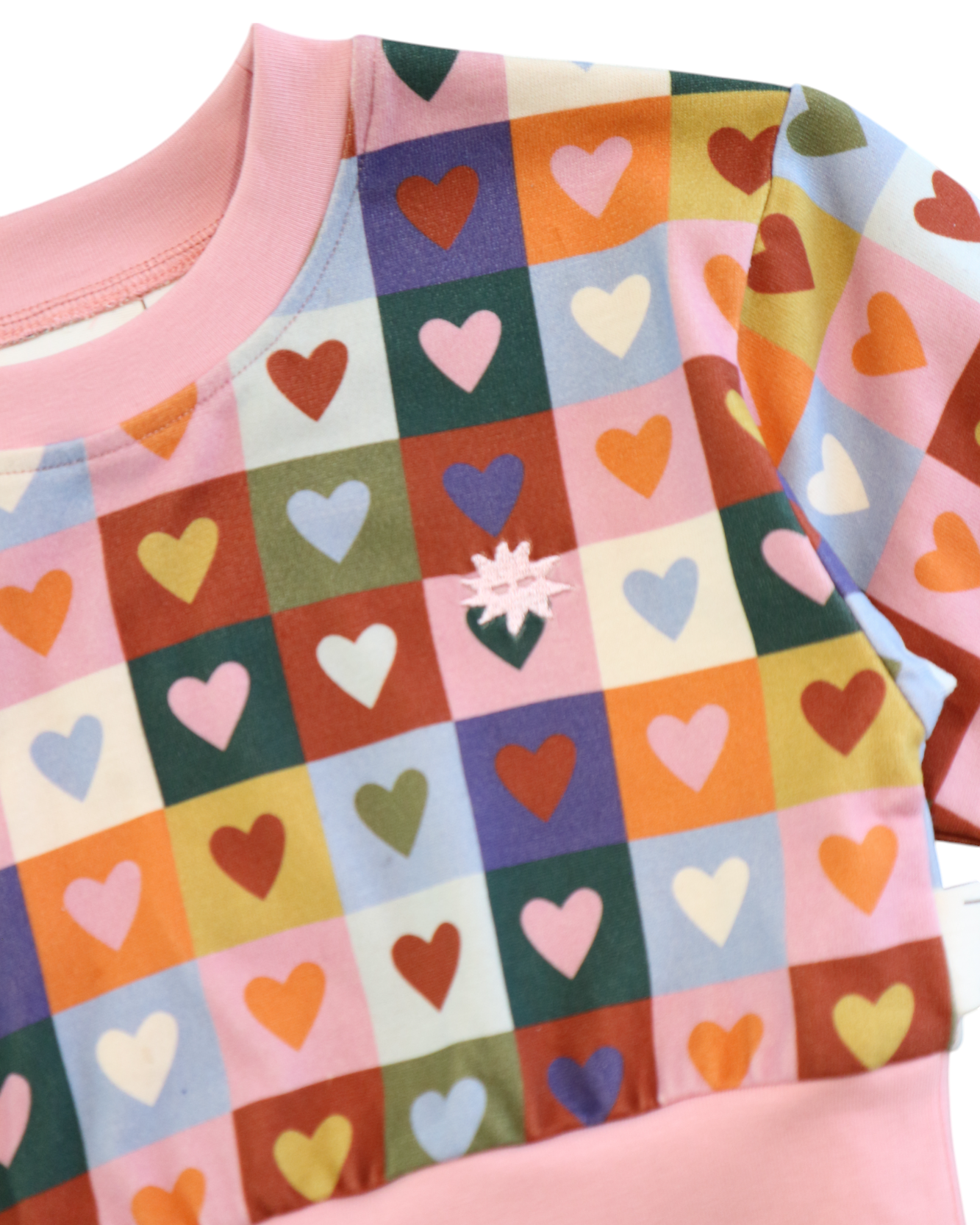 Kapow Heart Checkerboard Sweater