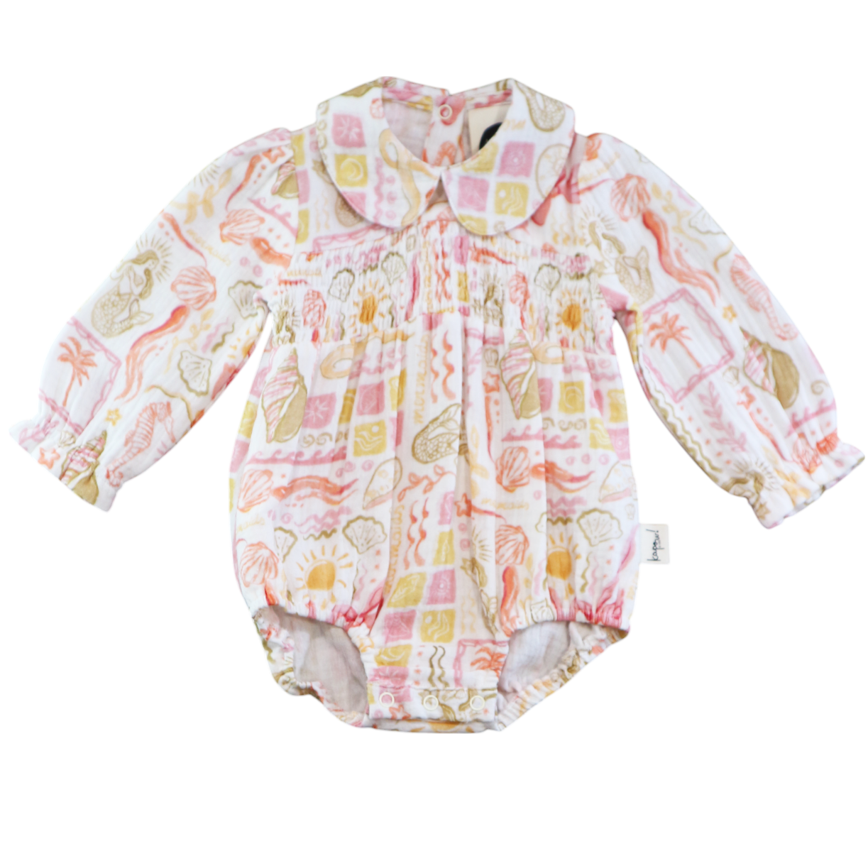 Kapow Mermaid Beach Collared Playsuit