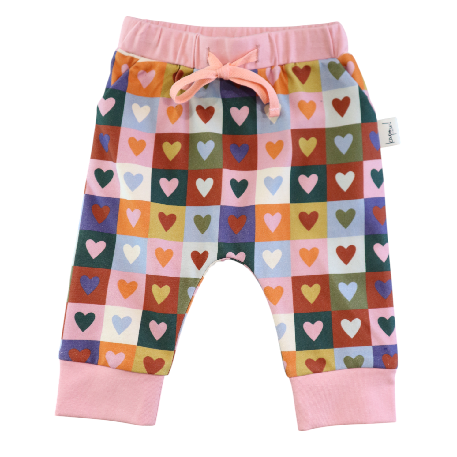 Kapow Heart Checkerboard Tracksuit Pants
