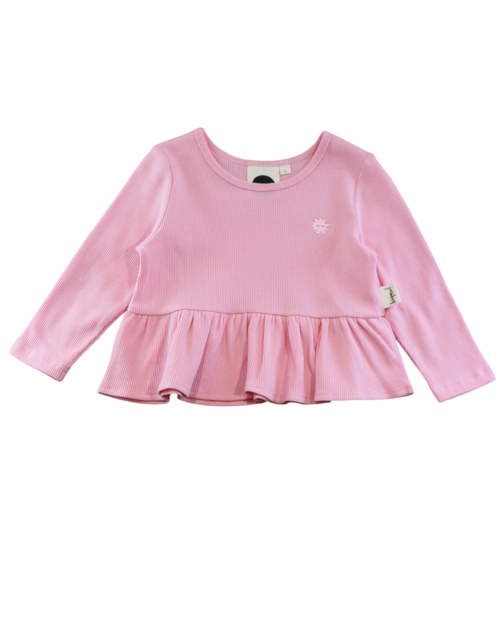 Kapow Candy Waffle LS Peplum