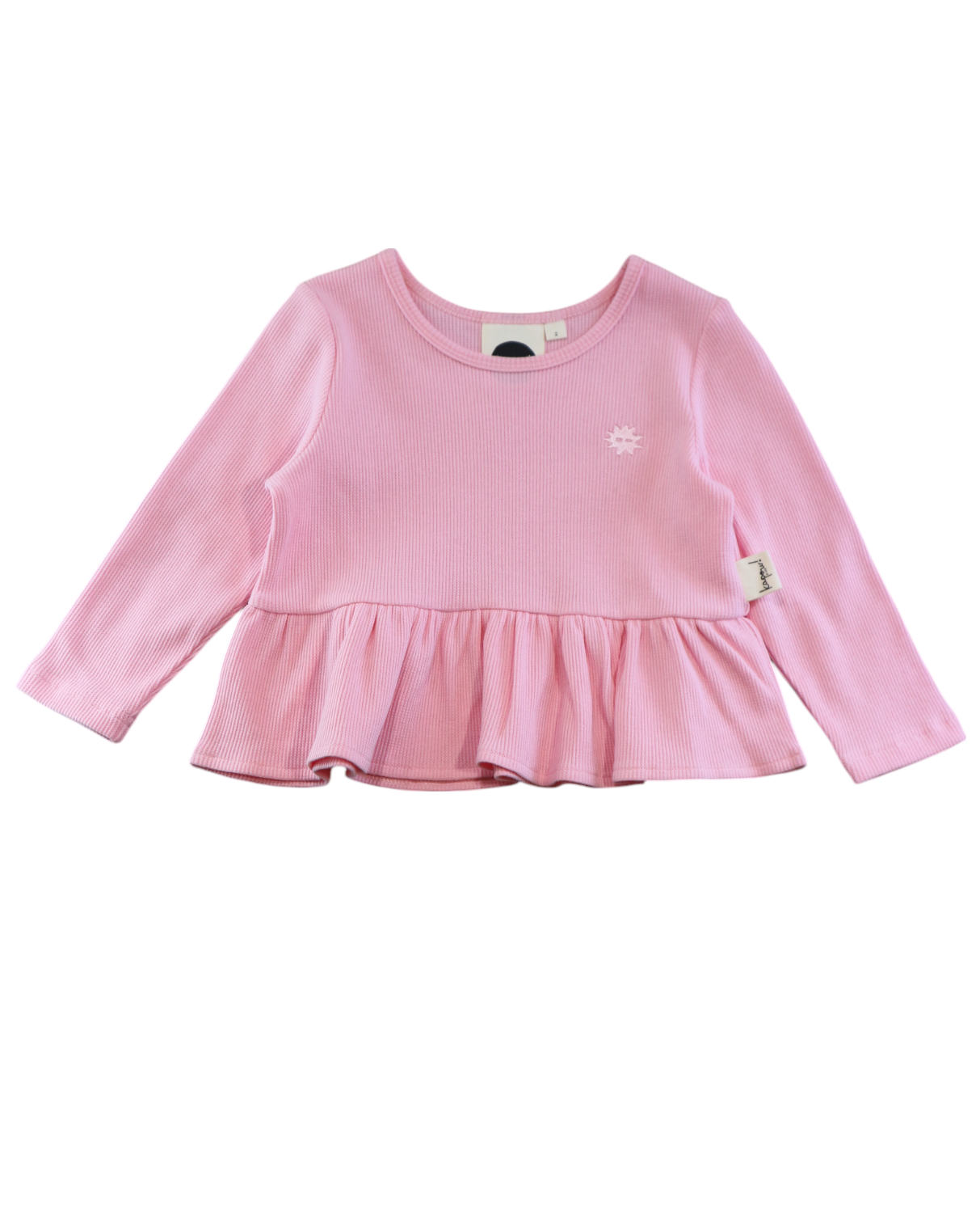 Kapow Candy Waffle LS Peplum