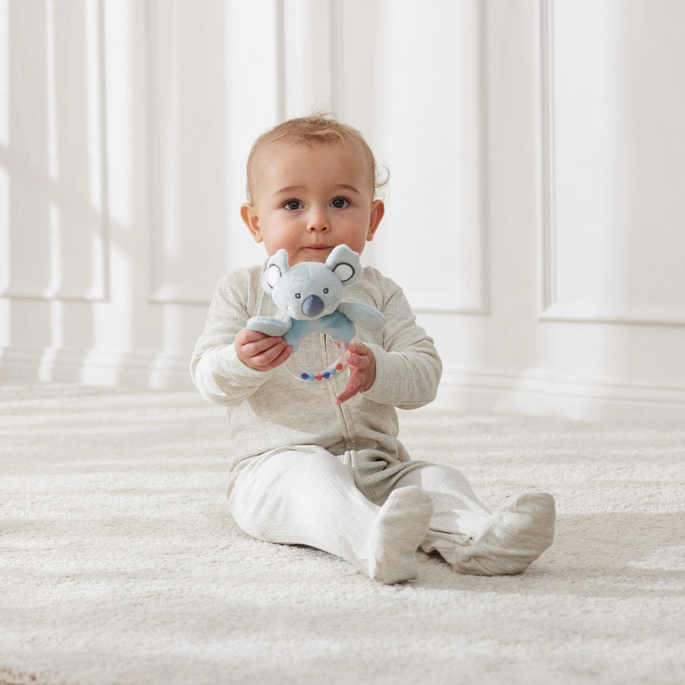 Jiggle & Giggle Hugglies Koala Rattle in Blue/Grey