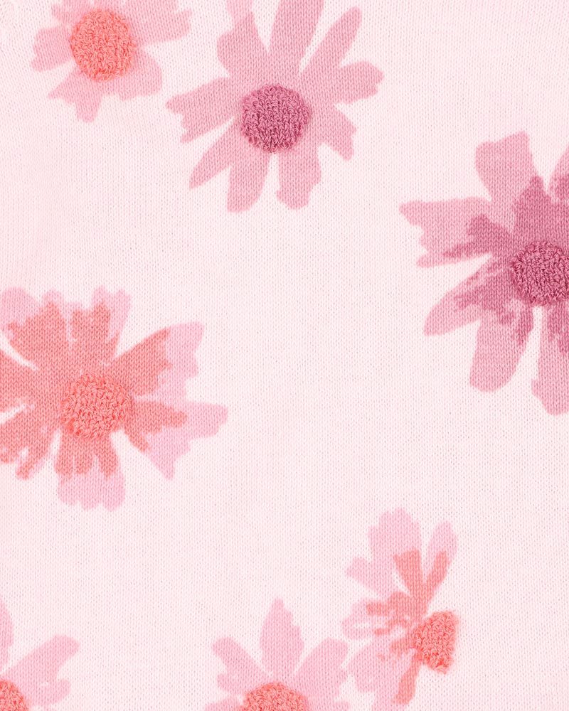 Fox & Finch Orchard Bloom Organic Knitted Bodysuit in PINK
