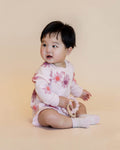 Fox & Finch Orchard Bloom Organic Knitted Bodysuit in PINK