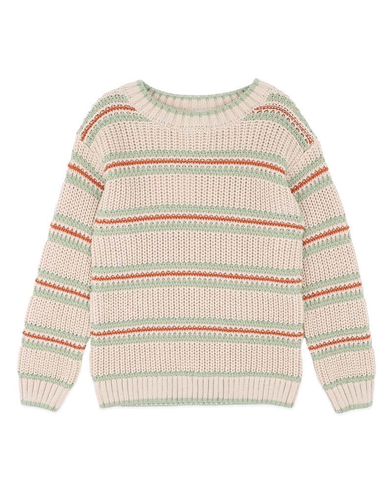 Fox & Finch Wild Side Stripe Knitted Jumper 3-7 Yrs in MULTI