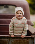 Fox & Finch Wild Side Stripe Knitted Jumper 3-7 Yrs in MULTI