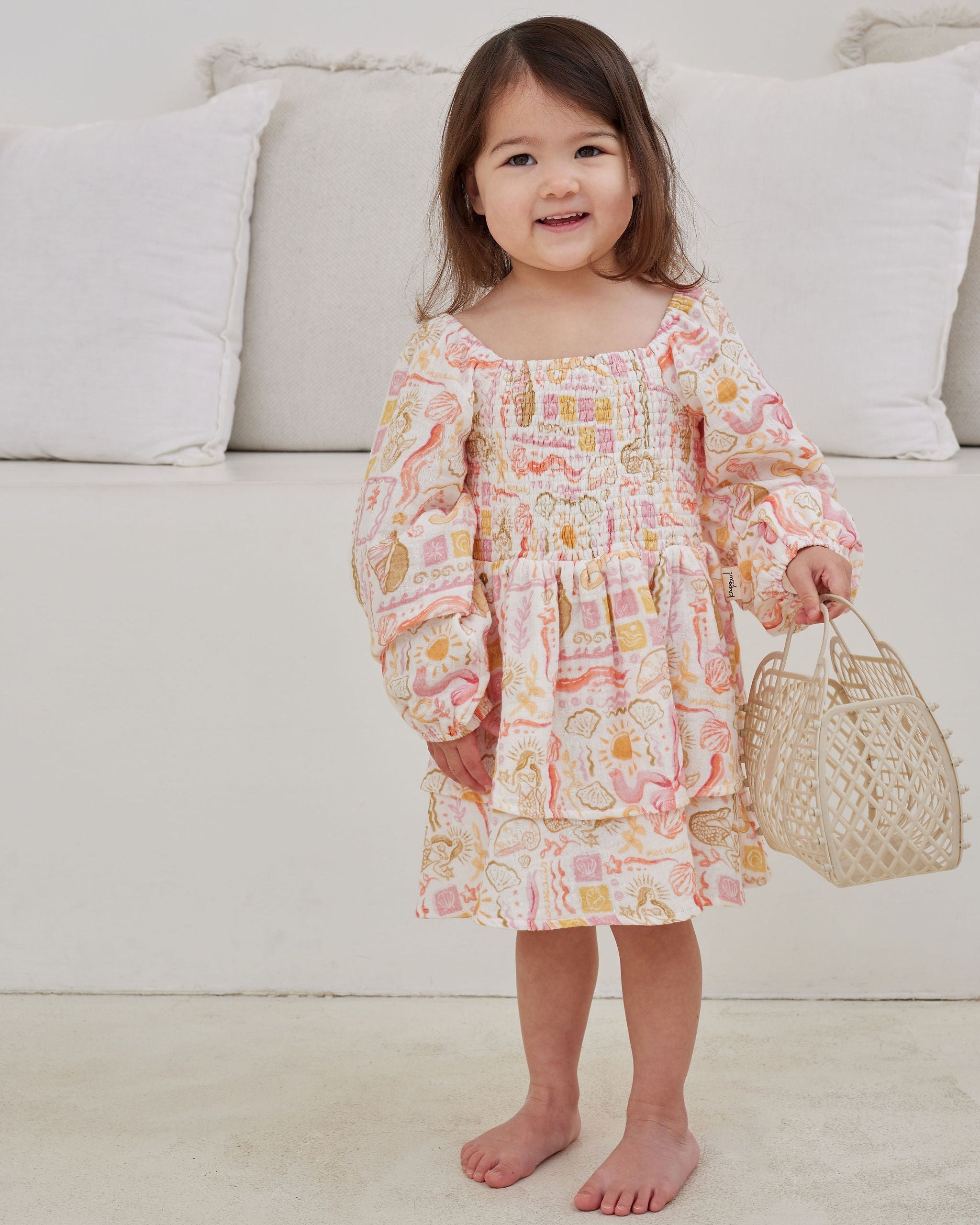 Kapow Mermaid Beach Shirred Dress