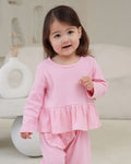 Kapow Candy Waffle LS Peplum