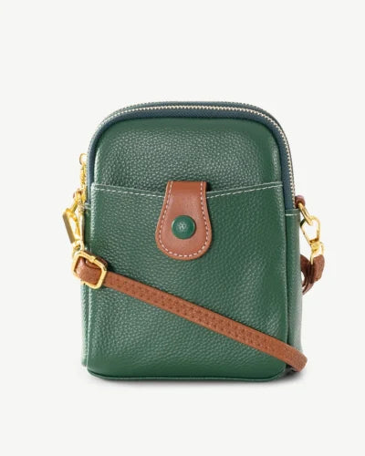 Sassy Duck Georgie Leather Cross Body Bag Green