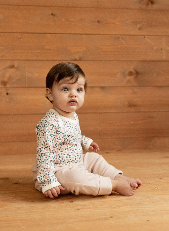 Nature Baby Drawstring Pants in Rose Dust