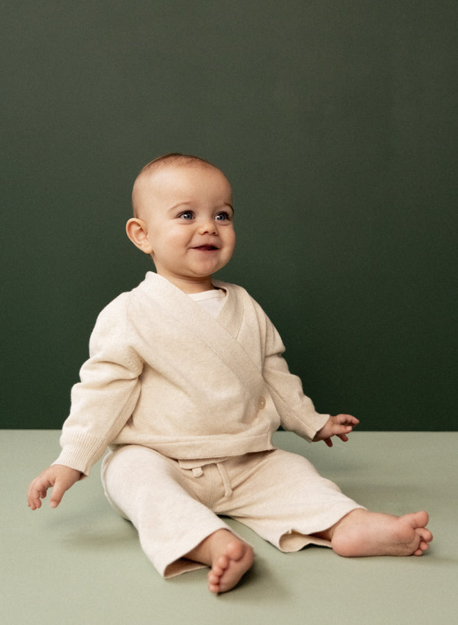 Nature Baby Cecil Cardigan in Oatmeal Marl