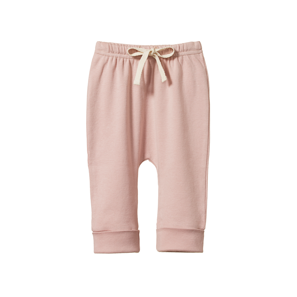 Nature Baby Drawstring Pants in Rose Dust